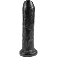  Черный необрезанный фаллоимитатор на присоске 7 Uncut Cock 19,1 см 