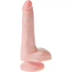  Телесный фаллоимитатор с мошонкой и присоской 6 Cock with Balls 17,8 см 