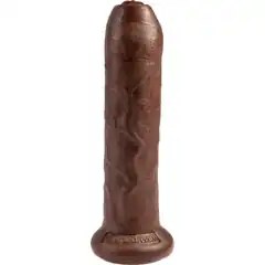  Коричневый необрезанный фаллоимитатор на присоске 7 Uncut Cock 19,1 см 