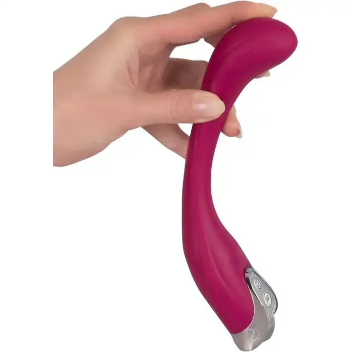 Розовый гнущийся вибратор Flexi Lover - 24 см - Smile. Фотография 4.