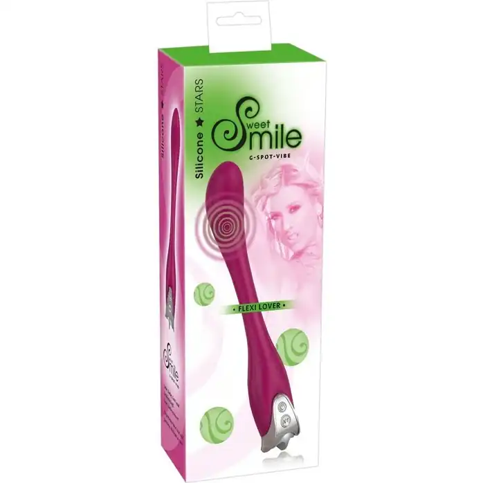 Розовый гнущийся вибратор Flexi Lover - 24 см - Smile. Фотография 5.