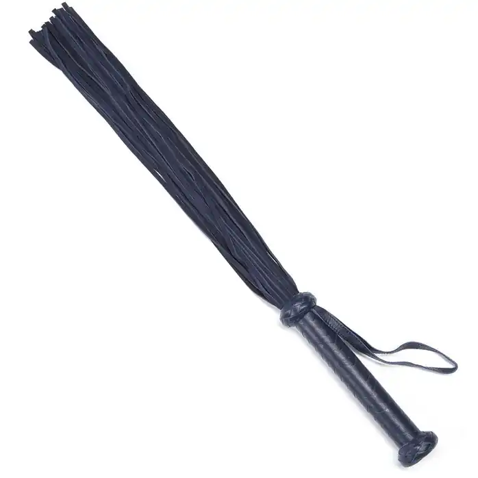 Тёмно-синий флоггер из кожи No Bounds Collection Flogger - 66 см - Fifty Shades Darker. Фотография 2.