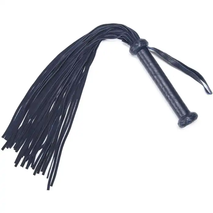 Тёмно-синий флоггер из кожи No Bounds Collection Flogger - 66 см - Fifty Shades Darker