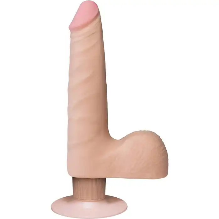 Телесный вибромассажер The Realistic Cock ULTRASKYN Vibrating 7” Slim - 22,1 см - The Realistic Cock. Фотография 2.