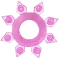 Розовое гелевое эрекционное кольцо-звезда