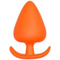 Оранжевая анальная пробка PLUG WITH T-HANDLE - 11,6 см.