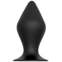 Черная анальная пробка PLUG WITH SUCTION CUP - 14,6 см.