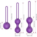 Набор из трех фиолетовых вагинальных шариков Erokay