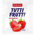 Саше гель-смазки Tutti-frutti с земляничным вкусом - 4 гр.