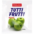 Саше гель-смазки Tutti-frutti с яблочным вкусом - 4 гр.