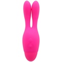 Розовый вибратор INDULGENCE Dream Bunny - 15 см.