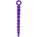 Фиолетовая анальная цепочка-елочка Silicone Beads - 24,6 см.