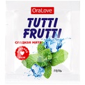 Саше гель-смазки Tutti-frutti со вкусом мяты - 4 гр.