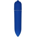 Синяя удлинённая вибропуля Power Bullet Black - 8,3 см.