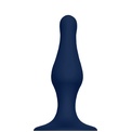 Синяя анальная пробка SILICONE PLUG SMALL - 10,3 см.