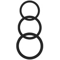 Набор из 3 черных эрекционных колец Magnum Force Cock Ring