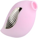Нежно-розовый клиторальный вибростимулятор-ракушка