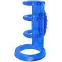 Синяя насадка-клетка с вибрацией Vibrating Cock Cage - 7,6 см.