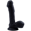 Черный фаллоимитатор Gentle Black Penis - 19 см.
