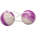 Бело-фиолетовые вагинальные шарики Duotone Orgasm Balls
