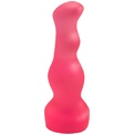 Гелевый розовый массажёр простаты без вибрации - 13,5 см.