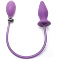 Фиолетовый анальный стимулятор с грушей OUCH! - 14 см.