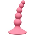 Розовая анальная пробка Ribbed Plug Pink - 10,5 см.