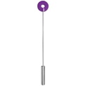 Фиолетовая шлёпалка Leather Circle Tiped Crop с наконечником-кругом - 56 см.