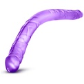 Фиолетовый двусторонний фаллоимитатор B Yours 16  Double Dildo - 40,6 см.