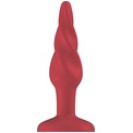 Красная анальная пробка Butt Plug Rounded 3 Inch - 7,6 см.
