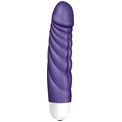 Фиолетовый вибратор с ребрышками Mr.Perfect Intense - 15,2 см.
