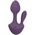 Фиолетовый анально-вагинальный вибратор Sofia - 13 см.