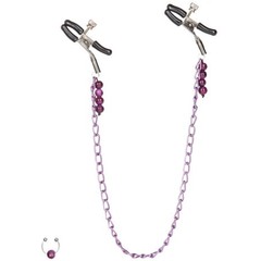  Фиолетовая цепь с зажимами на соски Purple Chain Nipple Clamps 
