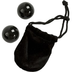  Тяжелые вагинальные шарики черного цвета X-LARGE BEN WA BALLS 