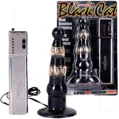  Анальный вибратор-елочка Черная кошка 