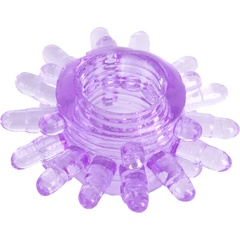  Фиолетовое гелевое эрекционное кольцо с шипиками 