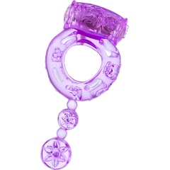  Фиолетовое эрекционное кольцо с вибратором 