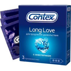  Презервативы с продлевающей смазкой Contex Long Love 3 шт 