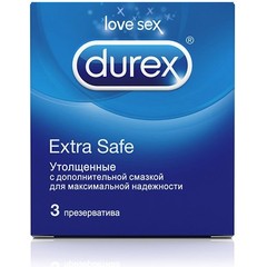  Утолщённые презервативы Durex Extra Safe 3 шт 