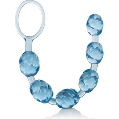  Голубая анальная цепочка Swirl Pleasure Beads 20 см 
