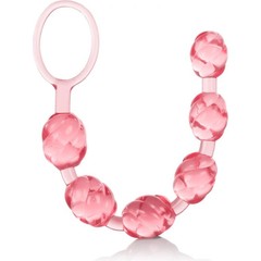  Розовая анальная цепочка Swirl Pleasure Beads 20 см 