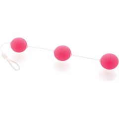  Анальная цепочка из 3 розовых шариков 
