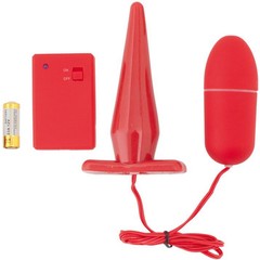  Красный вибронабор с пультом дистанционного управления 