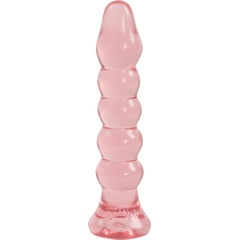  Анальная елочка из розового геля Crystal Jellies Anal Plug Bumps 15,2 см 