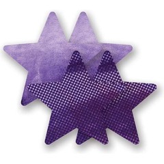  Комплект из 1 пары фиолетовых пар пэстис-звездочек с блестками и 1 пары сиреневых пэстис-звездочек с 
