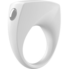  Белое эрекционное кольцо B6 с вибрацией 