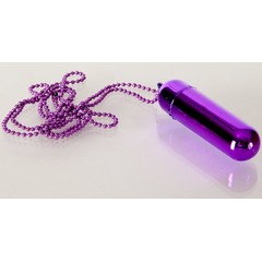  Фиолетовый мини-вибратор на цепочке 