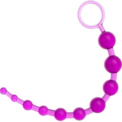  Фиолетовая анальная цепочка с кольцом 30 см 
