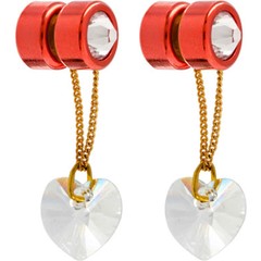  Красные зажимы для половых губ с кристаллами Swarovski 