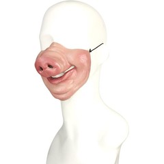  Латексная маска свиньи на пол-лица 